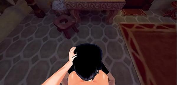  POV fucking Mavis in a haunted hotel room, fuck her doggystyle before cumming in her pussy - Hotel Transylvania Hentai.